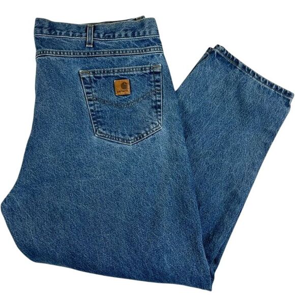 Carhartt Jeans Mens Sz 44x30 B17-DST Medium Blue Wash Carhartt Jeans Mens Sz 44x30 B17-DST Medium Blue Wash